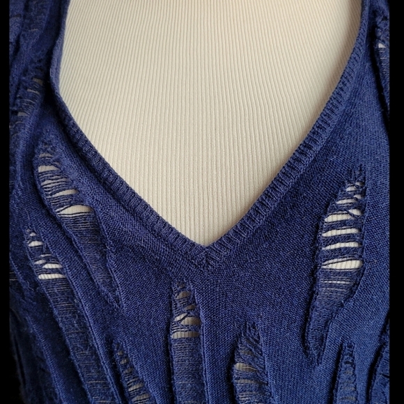 STELLA Mccartney distressed knit top distressed sleeveless sweater vest - Picture 2 of 7